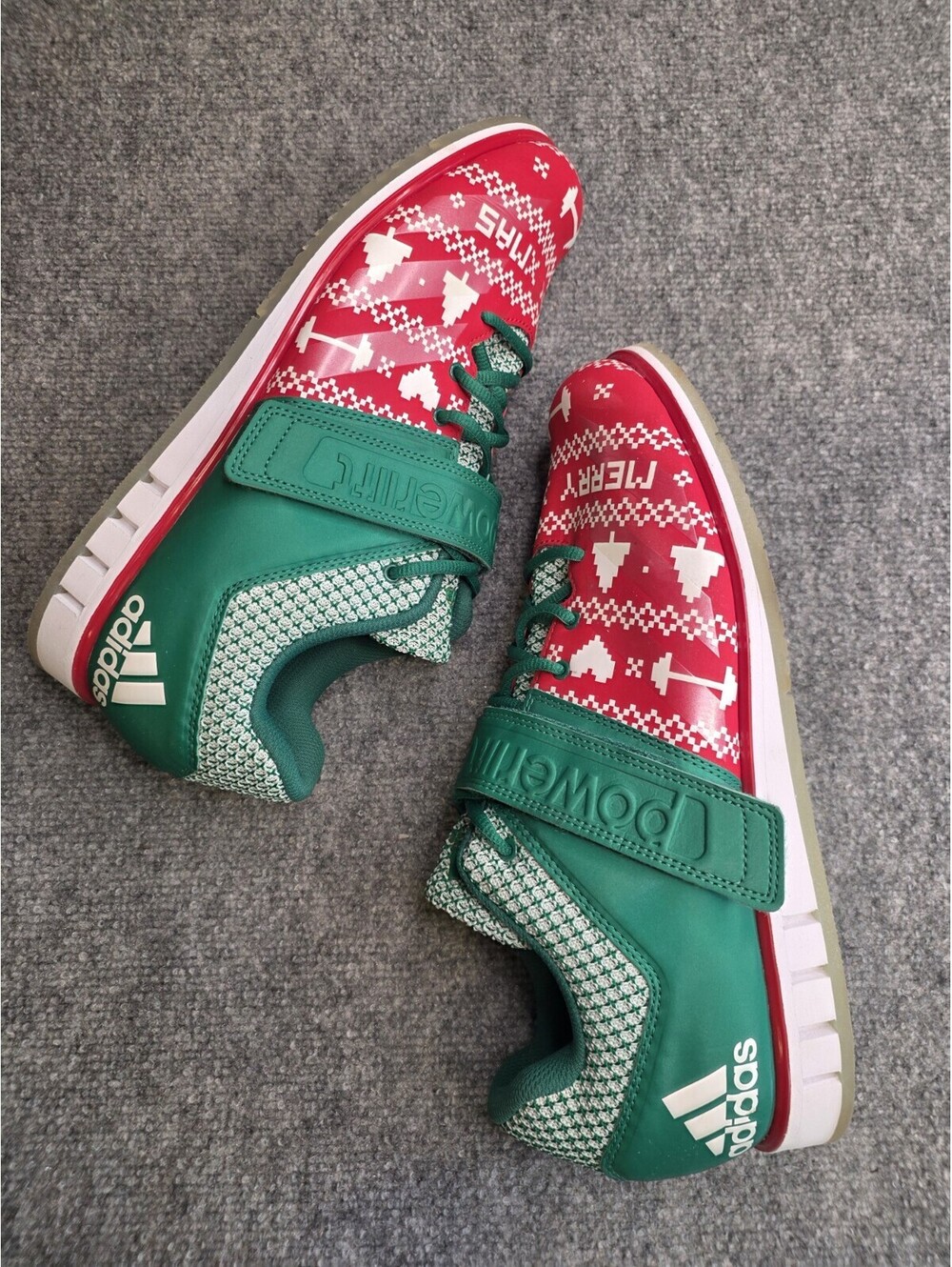 Adidas Powerlift 3.1 Christmas Sweater Shoes CG6455 Sz 13